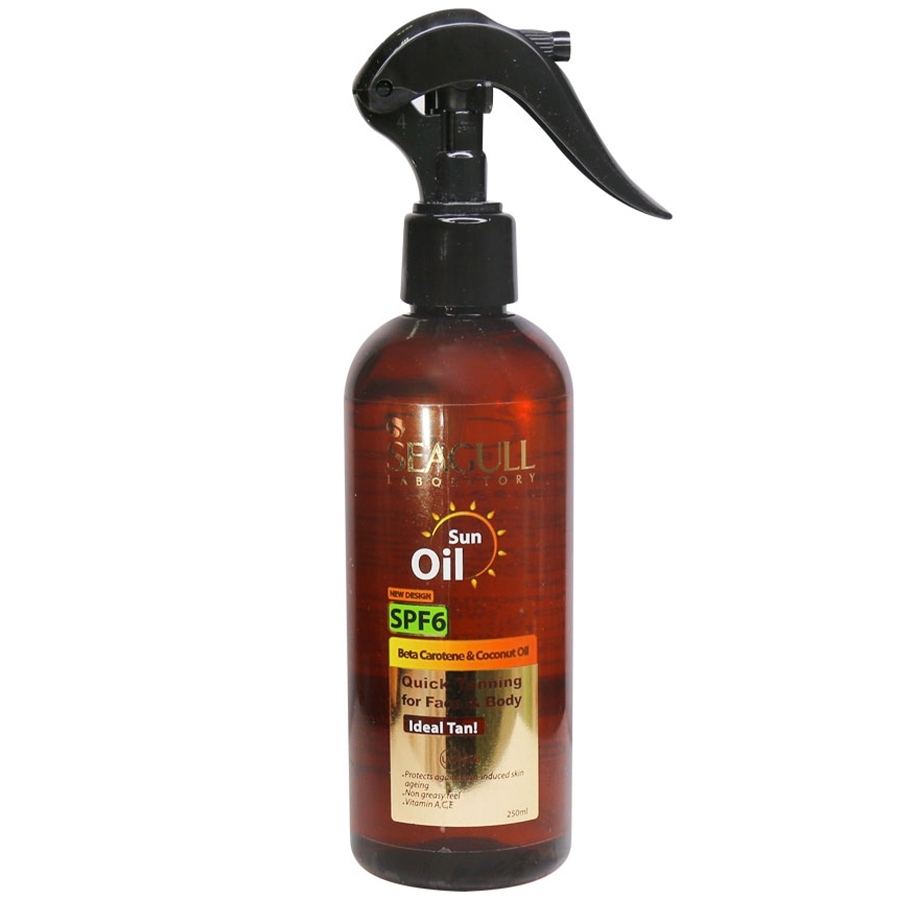 روغن برنزه کننده و ویتامینه SPF6